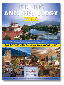 Pediaric Anesthesiology 2016