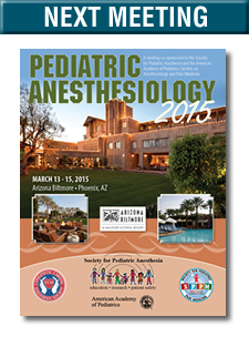 Pediatric Anesthesiology 2015